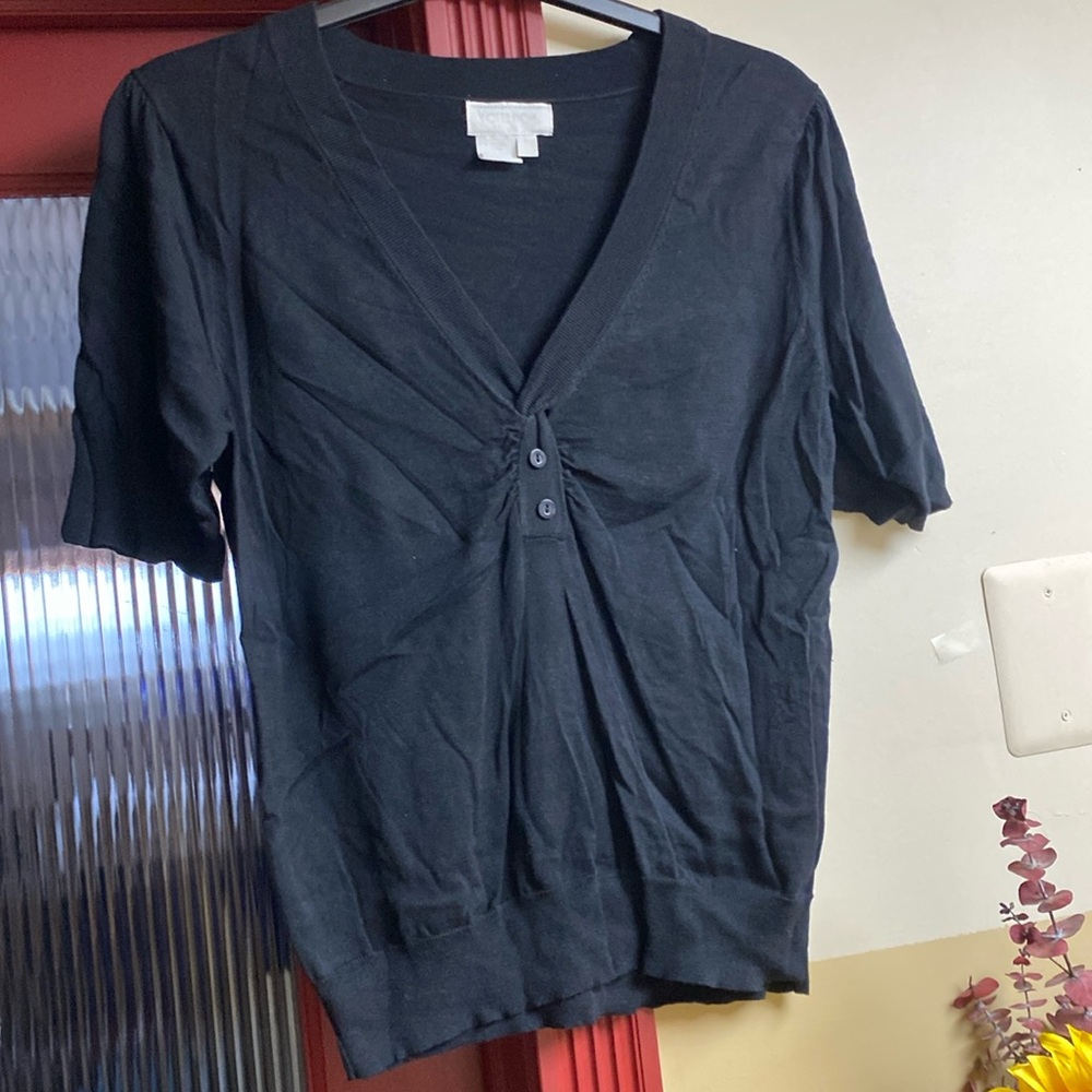 VotreNom Silk Cotton Logo Button Top NeverUsed